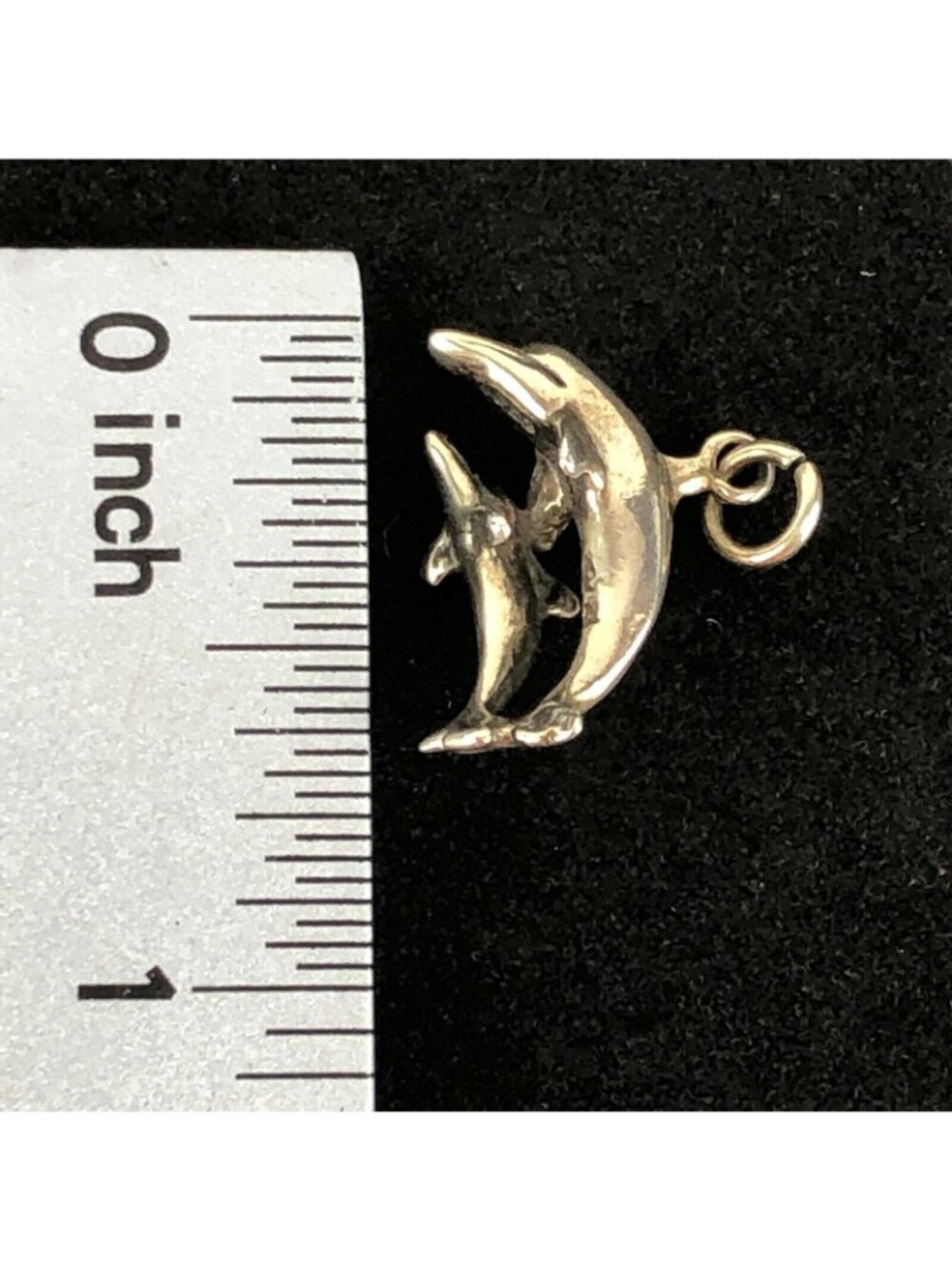 Sterling Silver 925 Dolphin Charm Pendant 2.02g - Picture 3 of 7